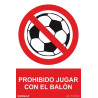 Proibido jogar com a bola, sinal de proibição SEKURECO