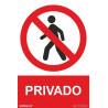 Privatsignal (Text und Piktogramm) mit SEKURECO UV-Tinten