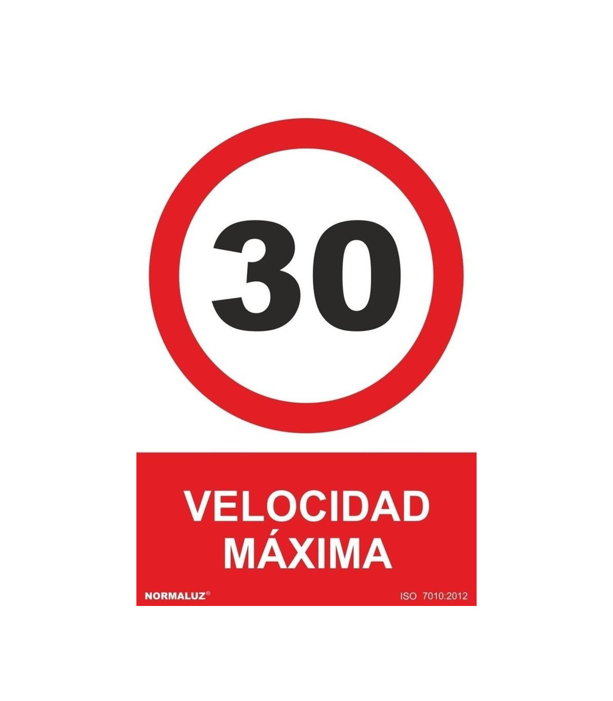 Señal de Velocidad Máxima 30 km/h, con tintas UV SEKURECO, comprar online