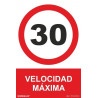 Maximum Speed ​​Sign 30 km/h, with UV inks 300 x 400 mm SEKURECO