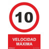 Maximum speed sign 10 km/h, with SEKURECO UV inks