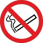 Señal Prohibido Fumar Con Tintas UV Diámetro 90 mm (Pack de 10)