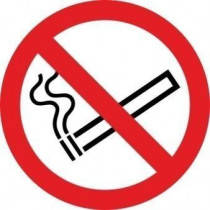 Señal Prohibido Fumar Con Tintas UV Diámetro 90 mm (Pack de 10)
