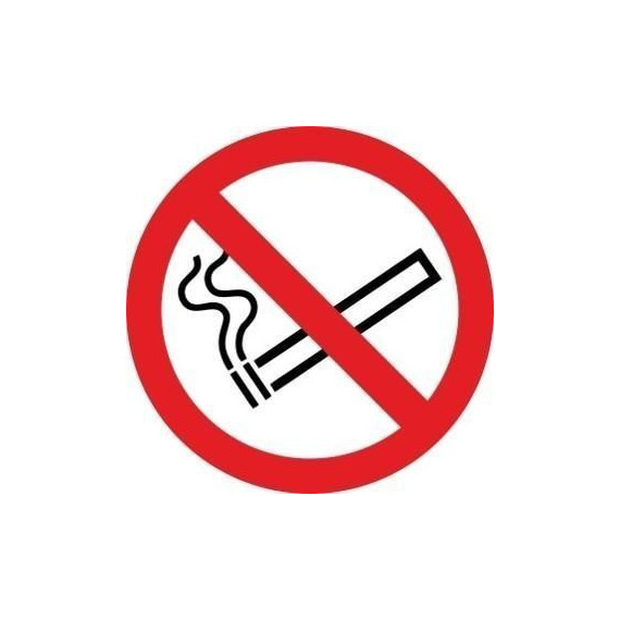 Nenhum sinal fumando com diâmetro de tintas UV 90 mm (pacote de 10)