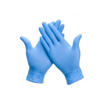 Guantes de nitrilo azul alta protección sin polvo