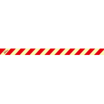 Nastro a righe rosse 60x 1 m luminescente