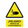 Warning sign Danger risk of entrapment COFAN