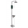 Stainless steel pedestal shower with sink and pedal SFETOP
