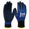 12 pairs of waterproof two-ply blue granular nitrile glove Digitx Drylux Coated