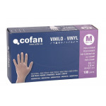 Guanti Vinyl 100 UDS - Scatola di erogazione del guanto 100% in vinile 100% con polvere