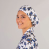 Une casquette hygiénique unisexe 100% polyester avec caoutchouc ajusté
