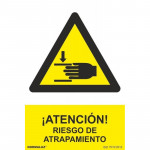 Warning sign Danger risk of entrapment COFAN