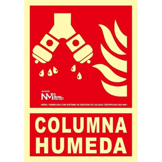 Sinal de alerta Coluna húmida Luminiscente SEKURECO