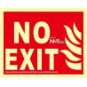 Emergency Poster No Exit 320X160 mm luminiscent SEKURECO