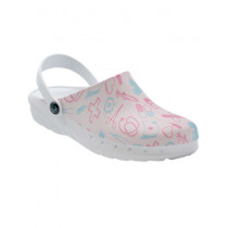 Professional Zueco Print Medical Pink Anti Slip SRC - ODEN