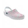 Leichte Gesundheitsschuhe mit Medical Pink Muster ODEN PRINT CLOGS