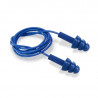 Bouchons d'oreilles en silicone détectables SNR 32dB SAFETOP avec cordon Detect-fit (150 paires)