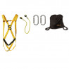 Fall arrest equipment with two carabiners and SAFETOP rope