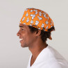 Unisex surgeon's cap made of GARY'S microfiber with strips