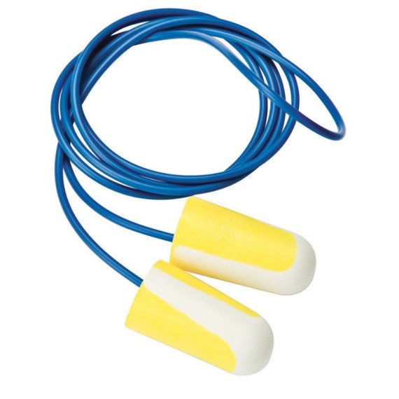Hearing protectors / earmuffs Box 100 pairs of disposable plugs BILSOM (with cord)