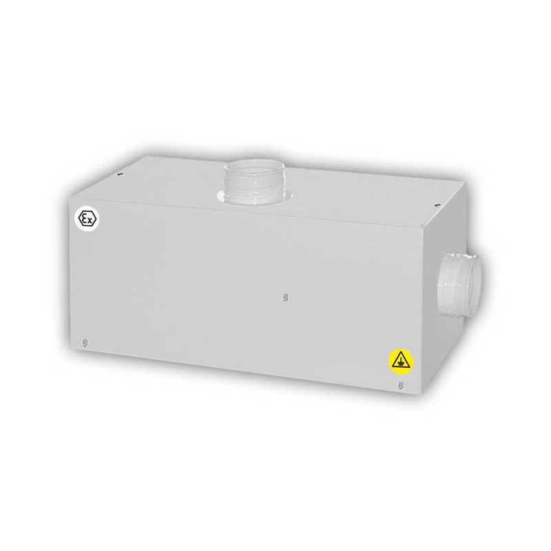 Caja de ventilación en acero con flujo de aire ATEX