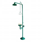 Station de sécurité montée sur piédestal - double opération manuelle, cuvette ABS