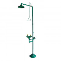 Station de sécurité montée sur piédestal - double opération manuelle, cuvette ABS