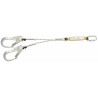 Double lashing element in Y energy absorber for scaffolding hook 50mm