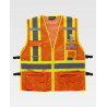 Fluorescent vest with special fastening system WORKTEAM C3622