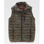 Gilet sportivo con collo alto e stampa camouflage WORKTEAM S8540