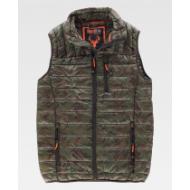 Gilet sportivo con collo alto e stampa camouflage WORKTEAM S8540