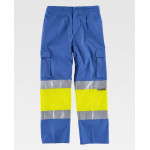 Hohe Sicht Industriehose kombiniert in Farben Fluorid WORKTEAM C4018