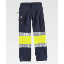 Calças de Oferta com Marinha / Bolsos Internos Amarelos / Amarelo A.V