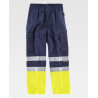Trousers with reinforcements combined with high visibility and reflective tapes WORKTEAM C4014