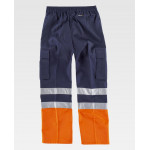 Pantalón con refuerzo Azul marino/ Naranja A.V