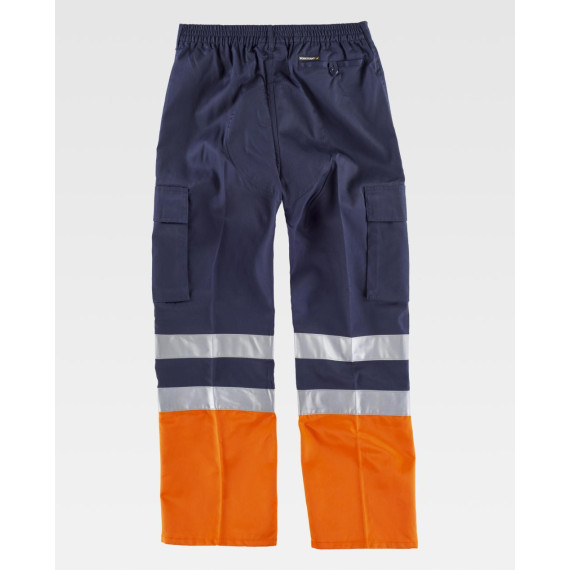 Pantalón con refuerzo Azul marino/ Naranja A.V