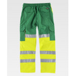 Work pants with three reflective tapes on the legs WORKTEAM C3314