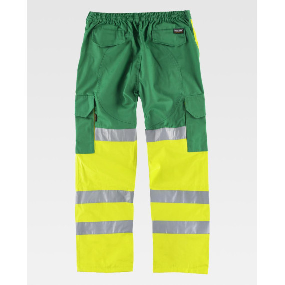 Pantaloni da lavoro con tre nastri riflettenti su cuscinetti WORKTEAM C3314