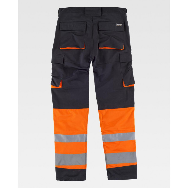 Combined triple stitched pants with reflective tapes WORKTEAM C2918