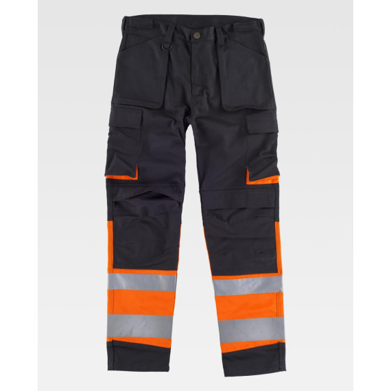 Pantalón combinado de triple costura con cintas reflectantes