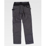 Pantalón con protección de rodilla gris oscuro/negro