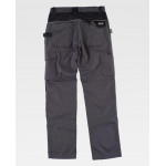 Trousers with dark gray knee protection / black