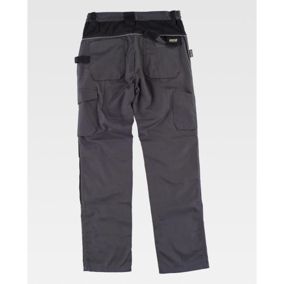 Trousers with dark gray knee protection / black