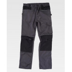 Pantalón con protección de rodilla gris oscuro/negro