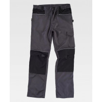 Trousers with dark gray knee protection / black