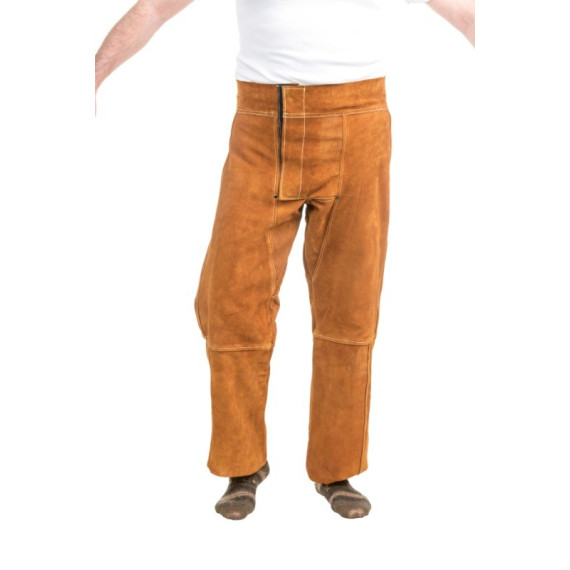 Calças de couro roupas soldador