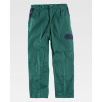 Pantalon industriel de bicolore vert / noir
