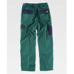 Pantalon industriel de bicolore vert / noir