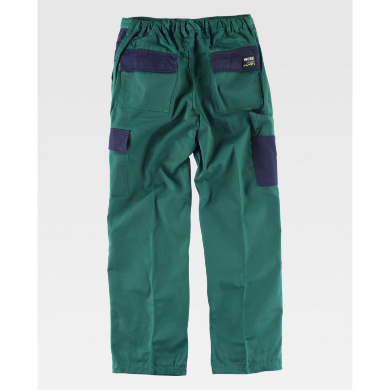 Pantalón industrial bicolor verde/ negro