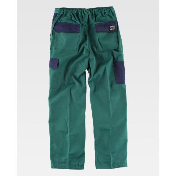 Pantaloni industriali bicolore verde / nero